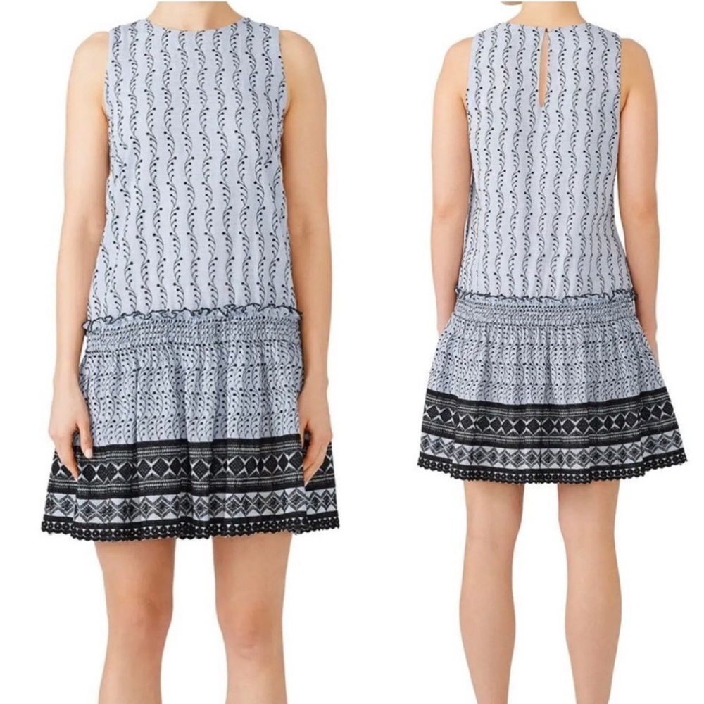 Waverly Grey liberant embroidered dress blue black M dainty fairy